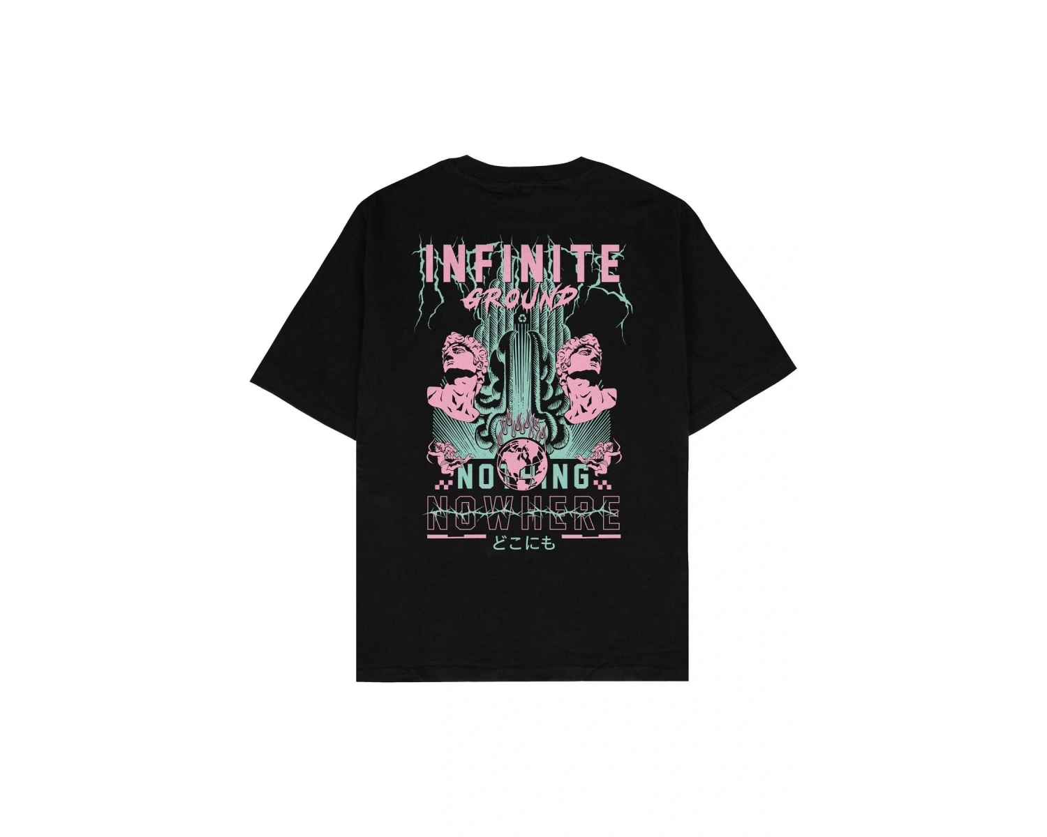 Infinite Siyah Oversize Unisex T-shirt