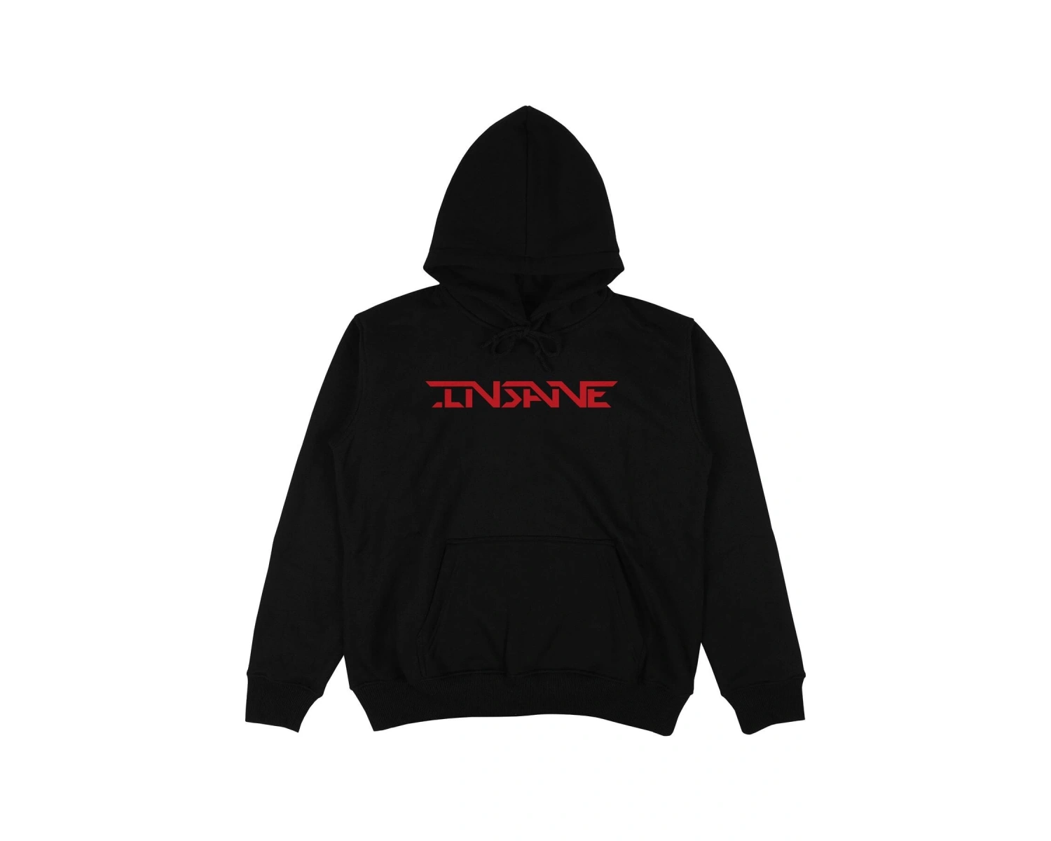 İnsane Siyah Oversize Unisex Kapüşonlu Sweatshirt Hoodie