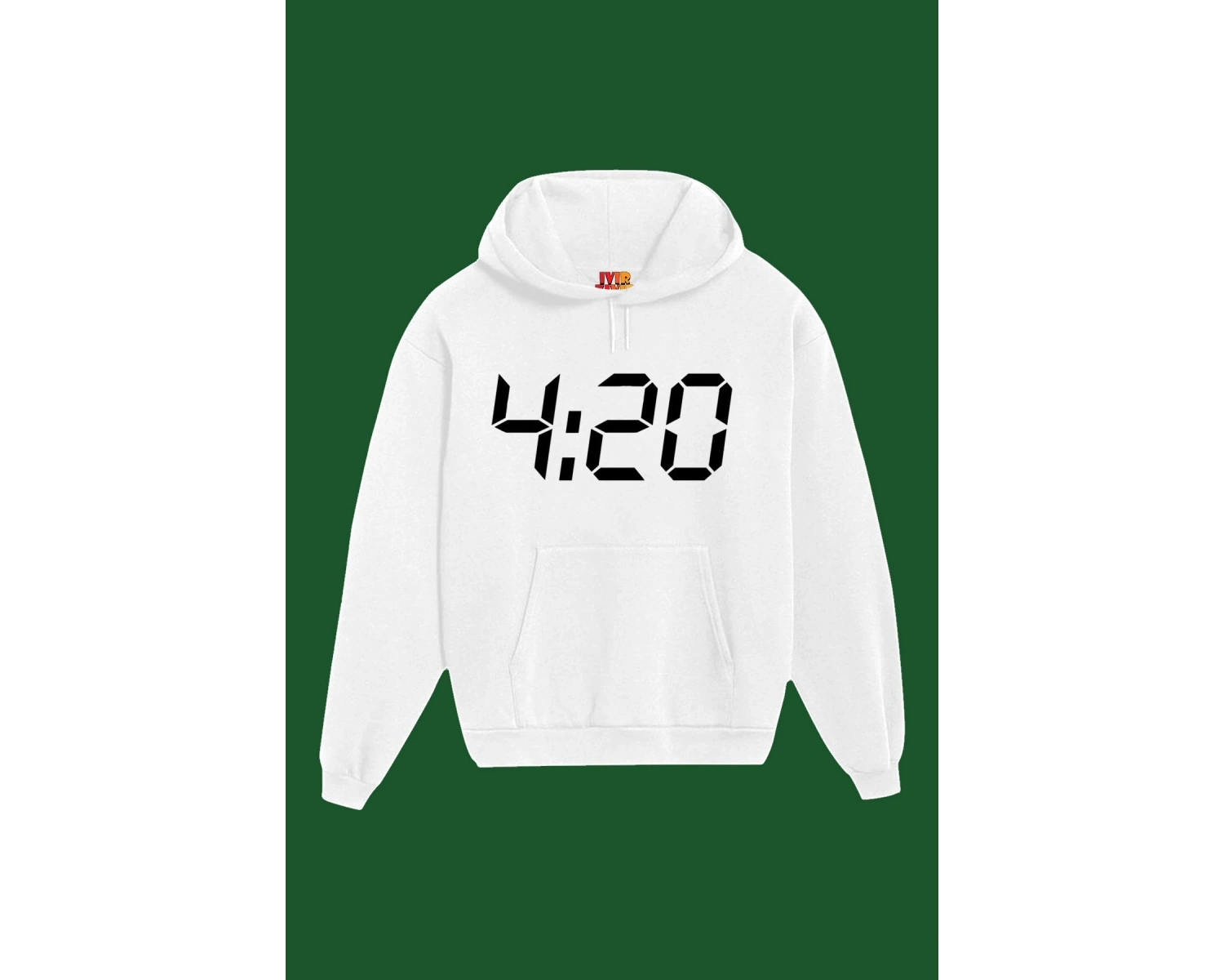 IvırZıvır----Unisex Beyaz 4.20 Baskılı Sweatshirt