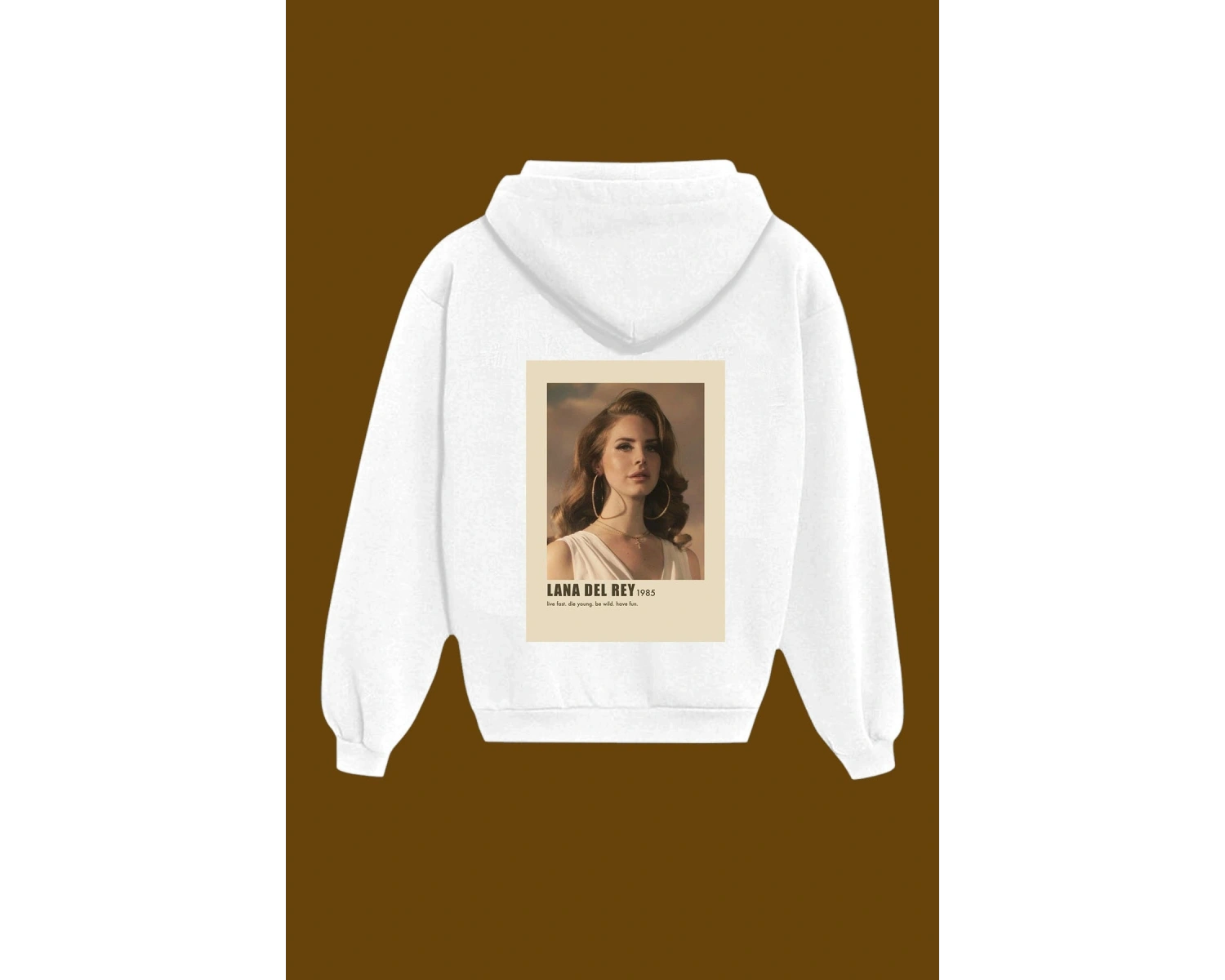IvırZıvır----Unisex Beyaz Lana Del Rey Sırt Baskılı Sweatshirt