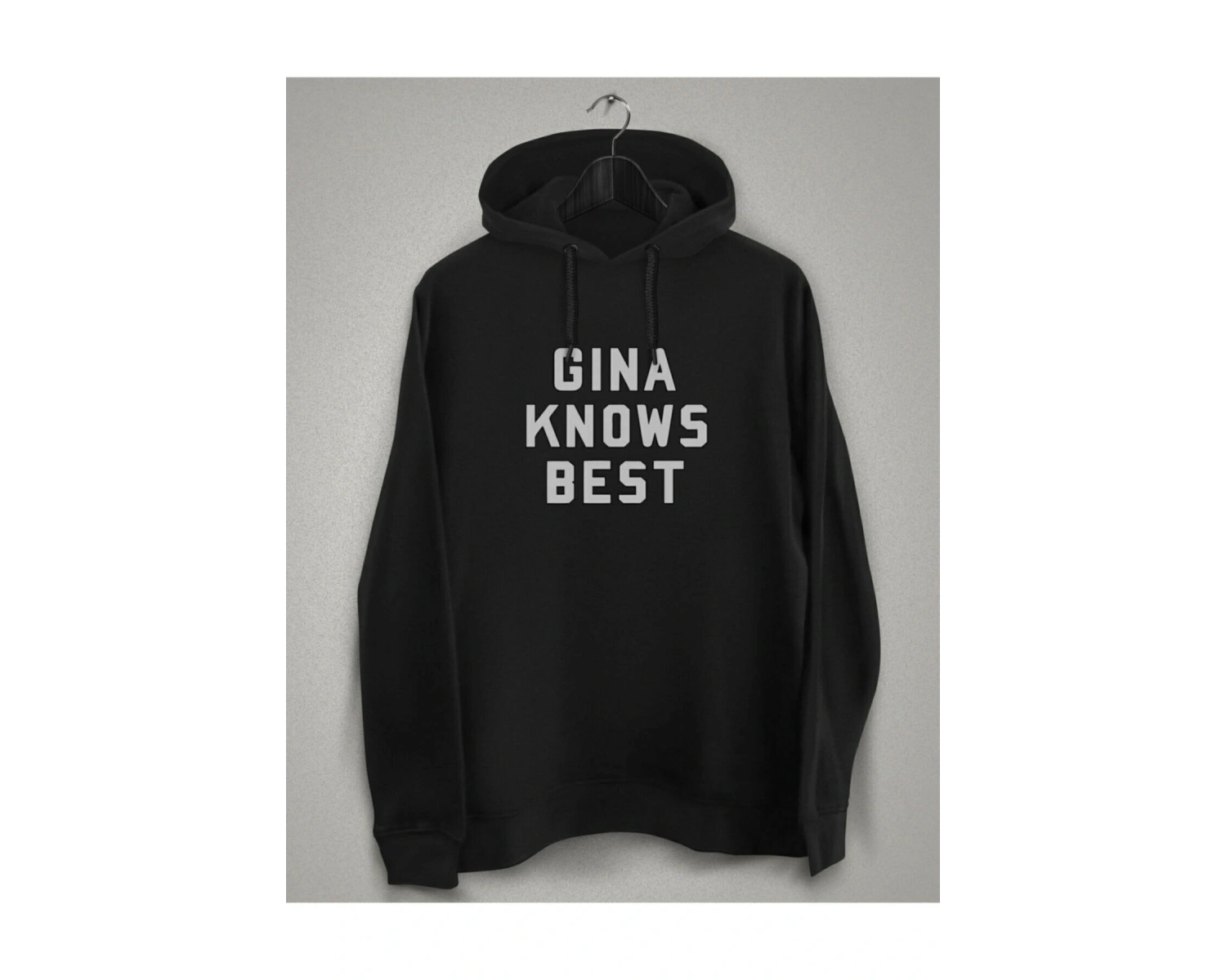 IvırZıvır----Unisex Siyah Brooklyn Nine- Nine Gına Knows Best Baskılı Sweatshirt