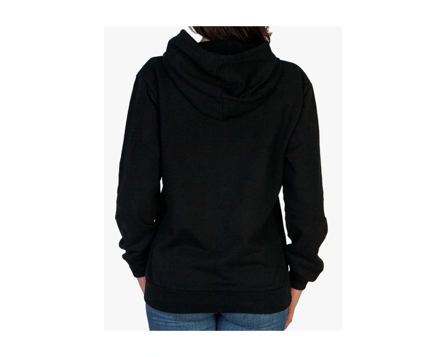 Jackalco 2 Iplik Iç Pamuklu Tam Kalıp Baskılı Hoodie Siyah