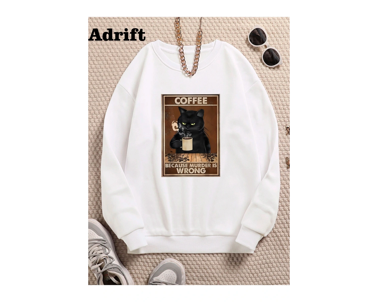 Japon Çiçek Köstebek Sokak Trend Tasarım Harajuku/Gotik Beyaz