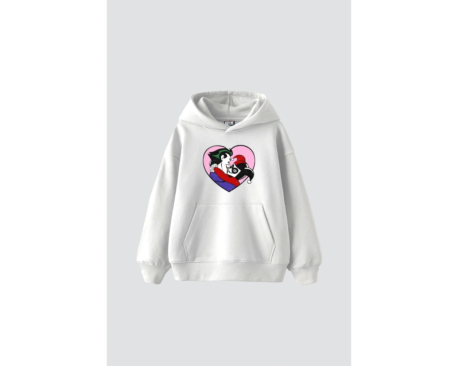 Joker&Harley Baskılı Oversize Unisex Premium Beyaz