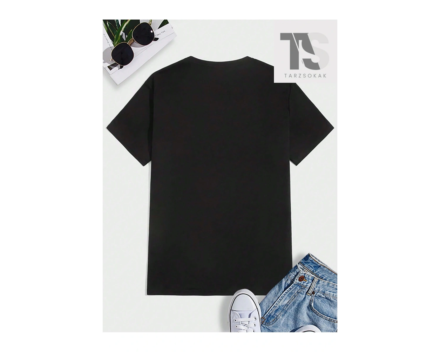 JUNG HANA Erkek Yazılı Baskılı Tişört