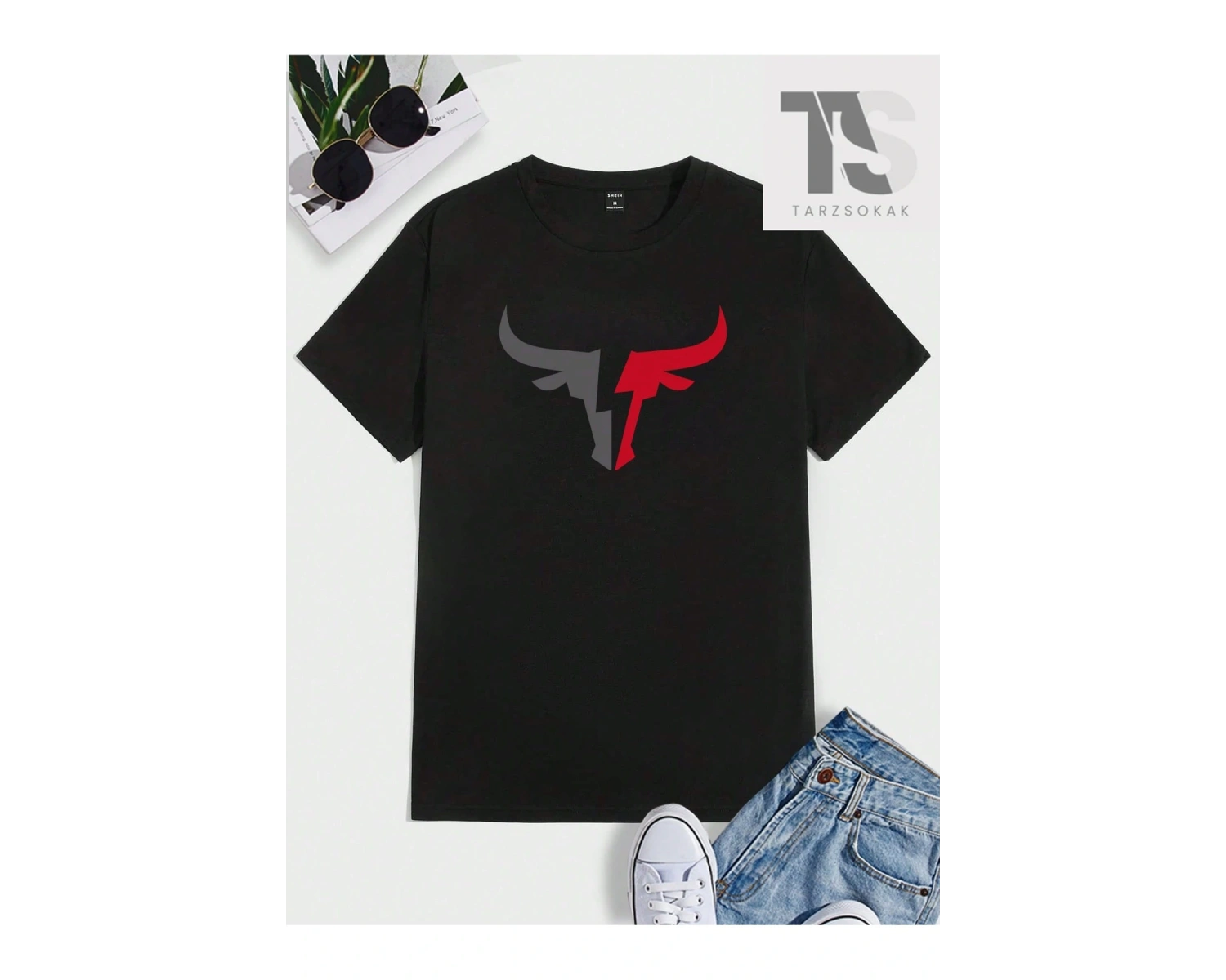 JUNG HANA Erkek Yazılı Baskılı Tişört