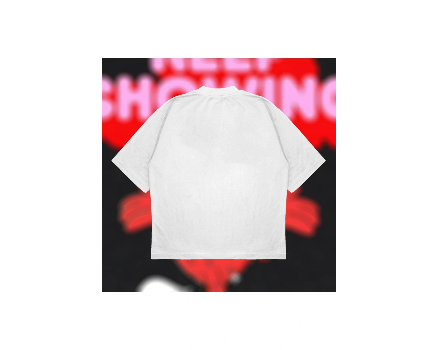 Just Keep Showing Up Oversize Unisex Pamuklu Nefes Alan Kalın Kumaşlı