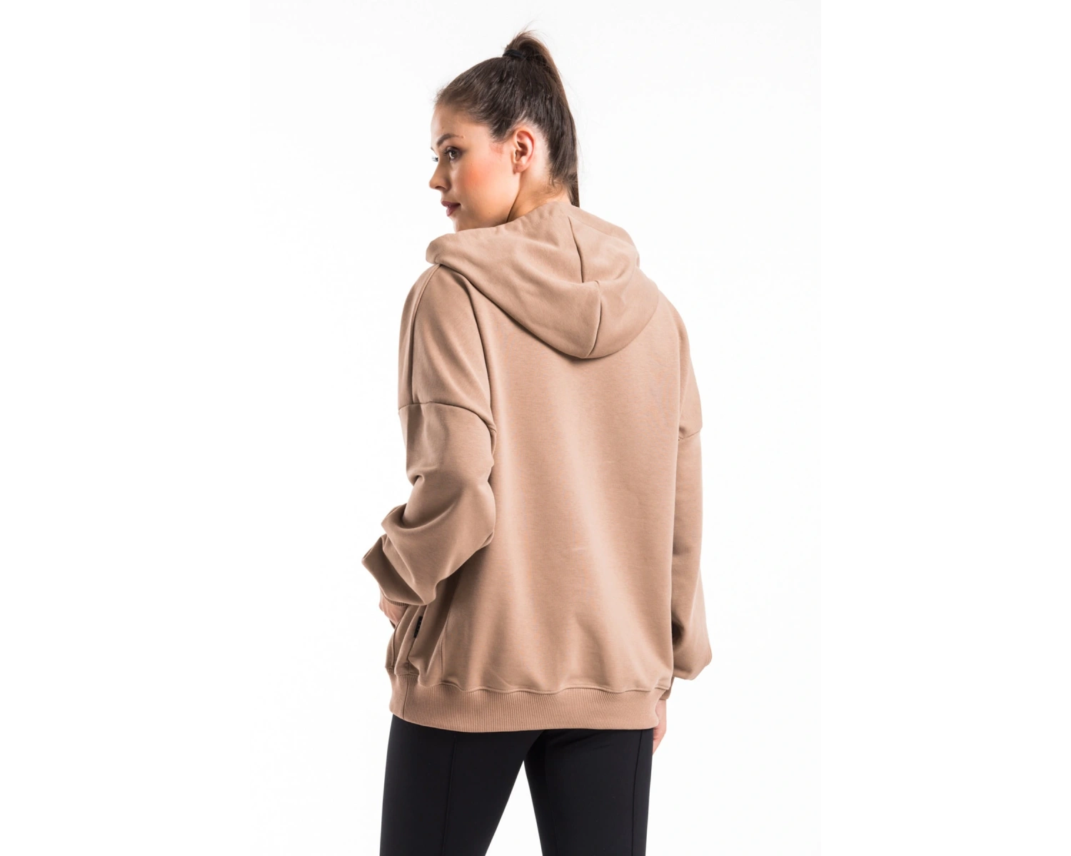 Kadın Bej Kapüşonlu Sweatshirt Cy84194 Bej