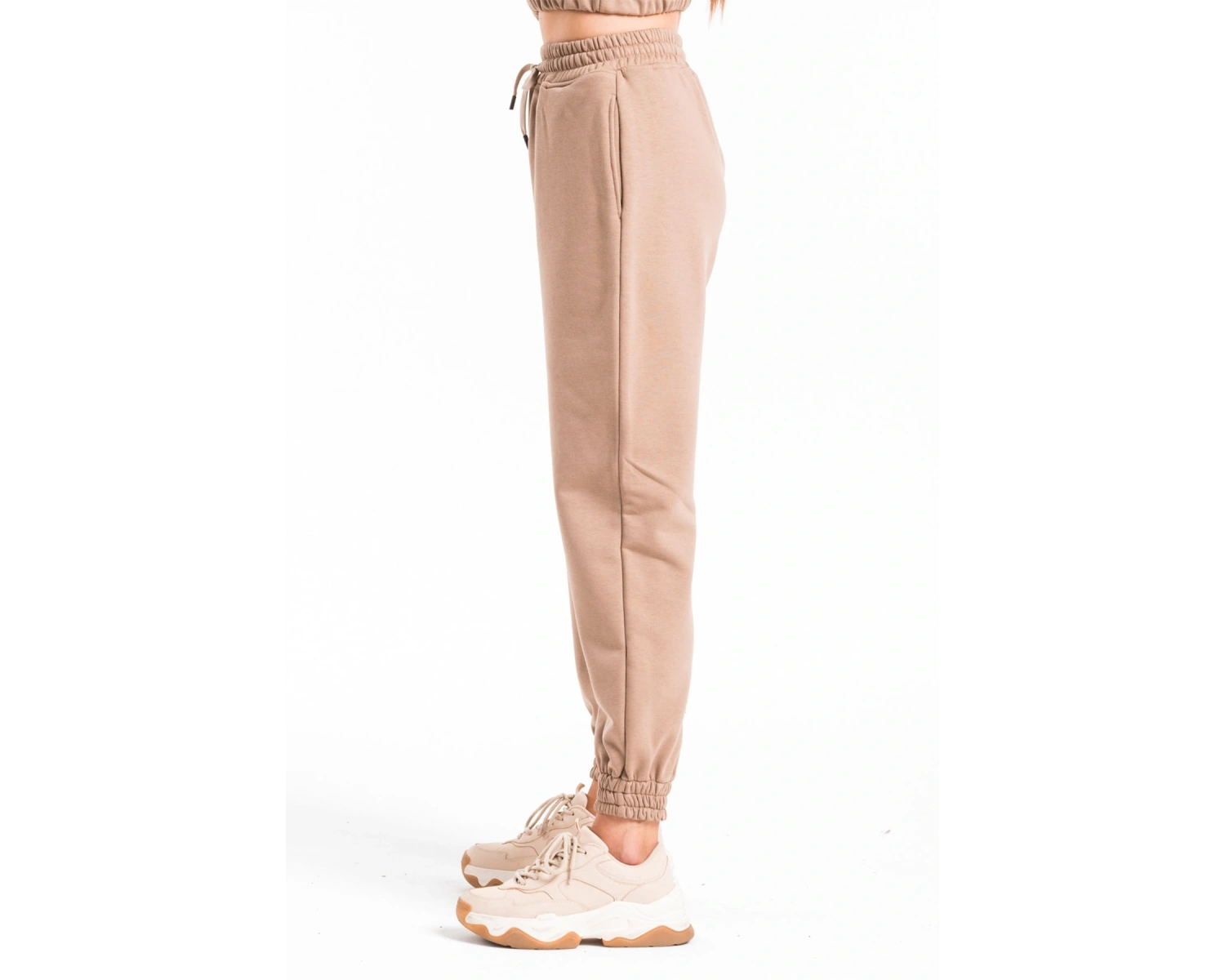 Kadın Bej Oversize Eşofman Altı Cy84188