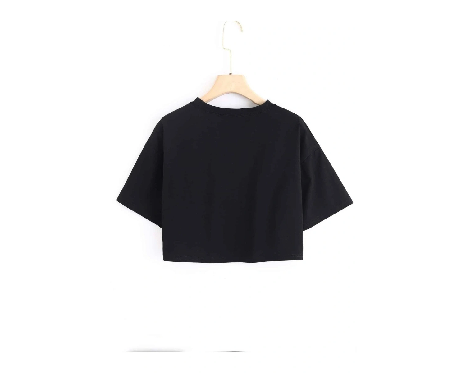 Kadın Beyaz California Baskılı Oversize Crop