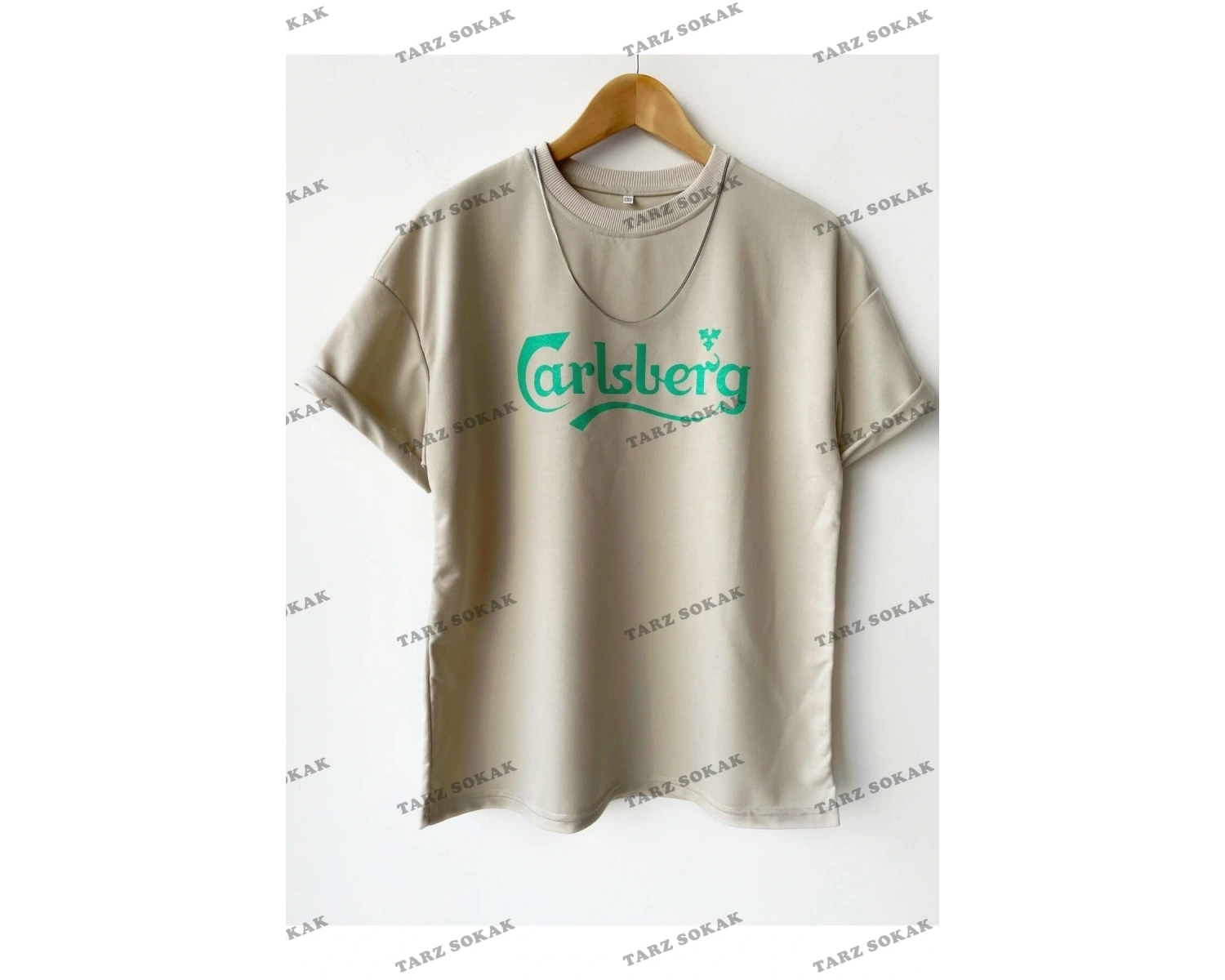 Kadın Beyaz Cheerish Baskı Oversize