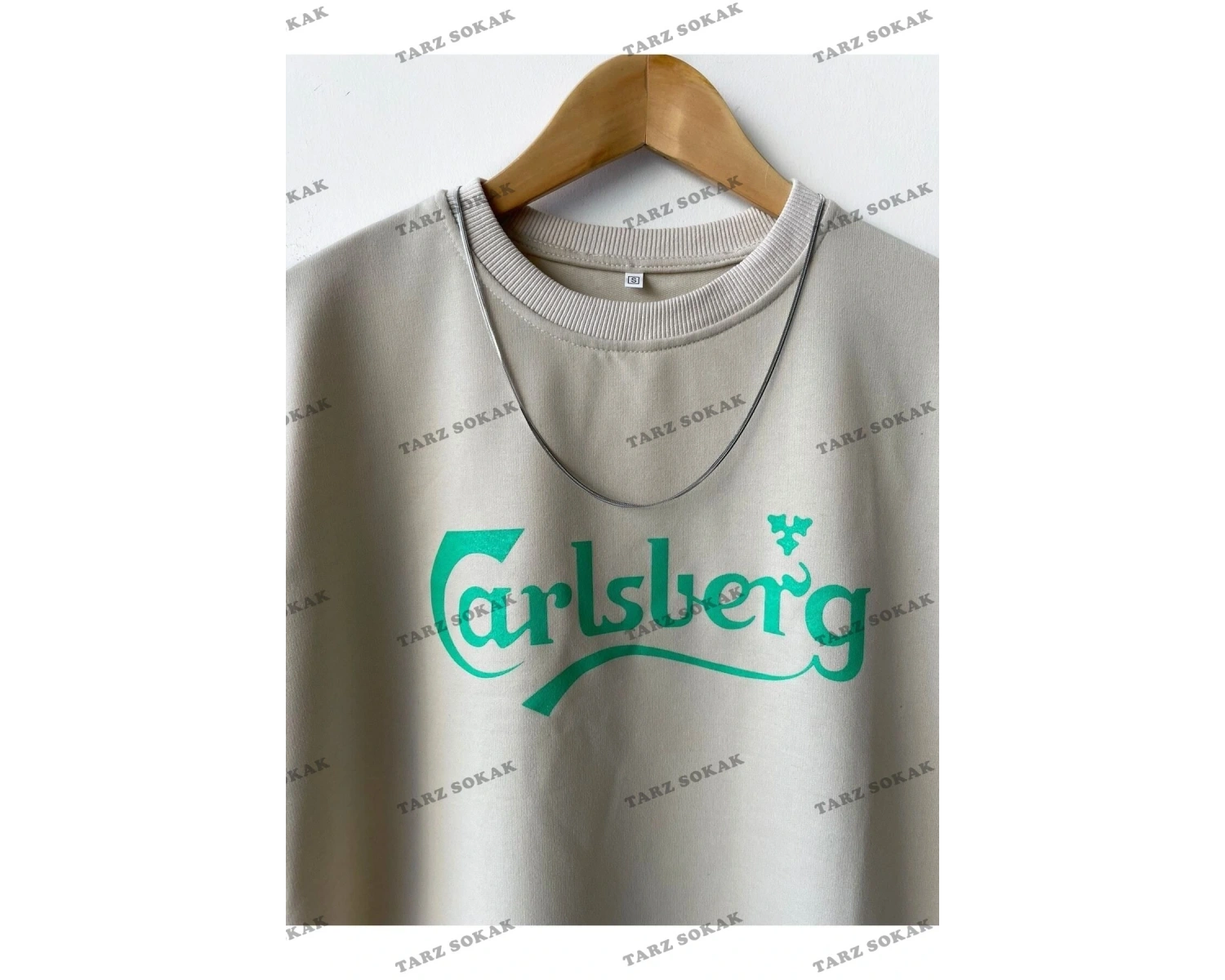 Kadın Beyaz Cheerish Baskı Oversize