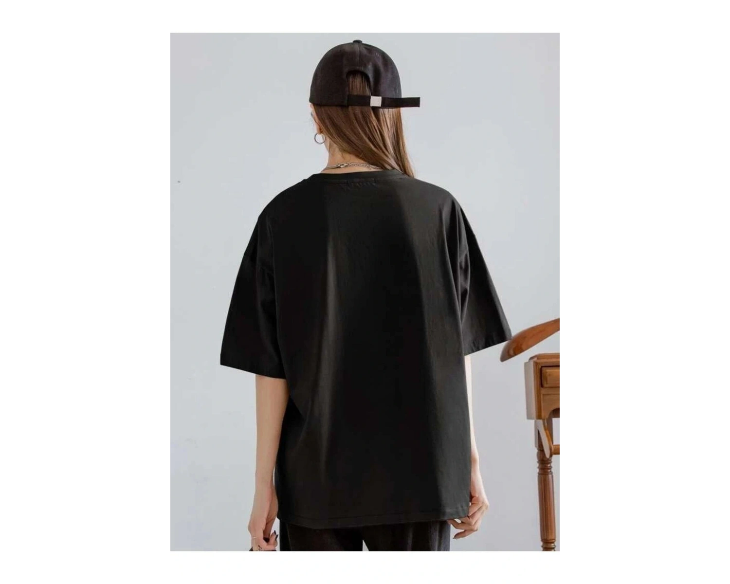 Kadın Beyaz Funny And Rich Baskılı Oversize T-Shirt