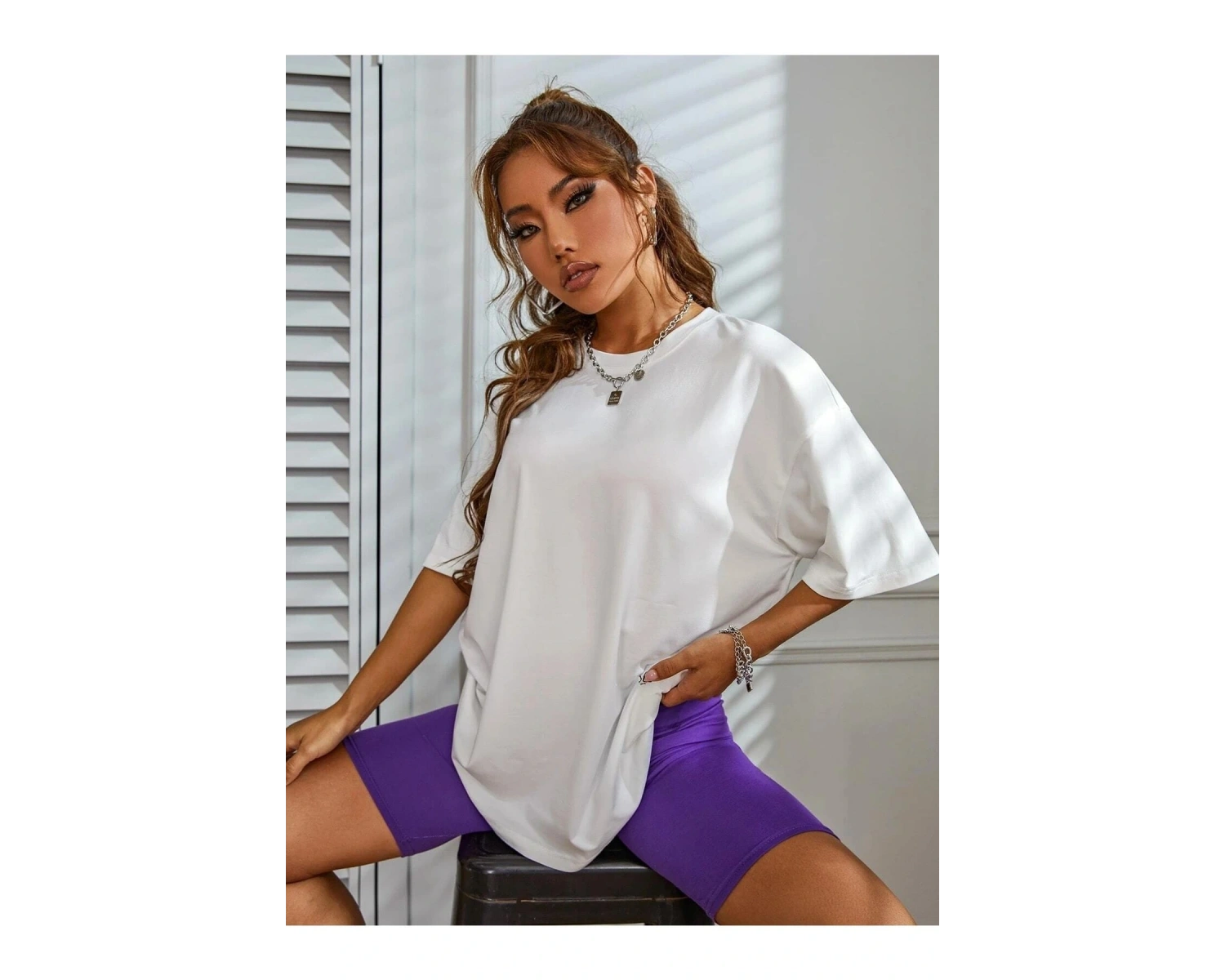 Kadın Beyaz Love Never Fails Baskılı Oversize Tişört