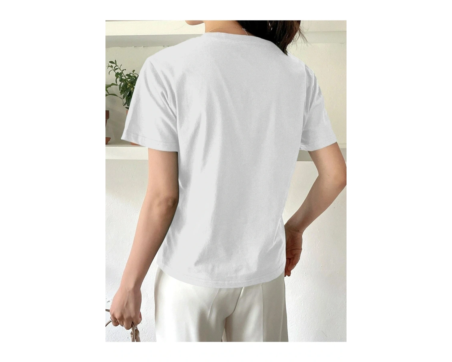 Kadın Beyaz Sunshine Baskılı Oversize Tişört