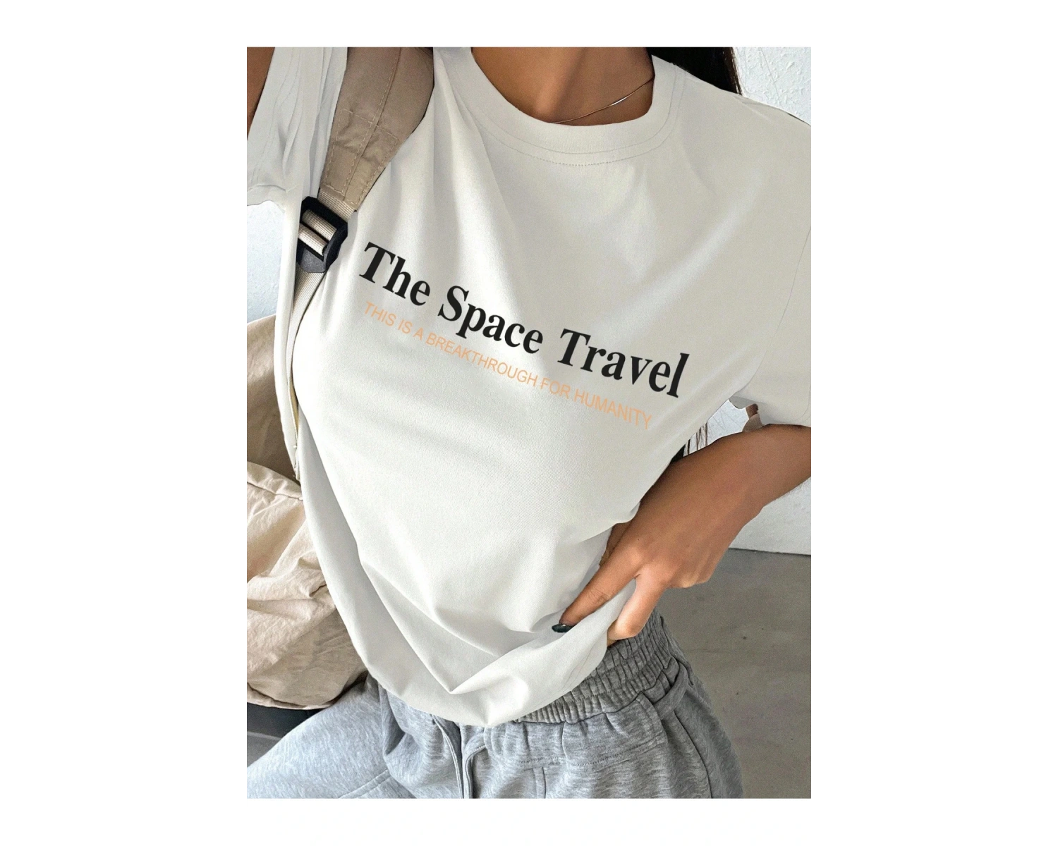 Kadın Beyaz The Space Oversize