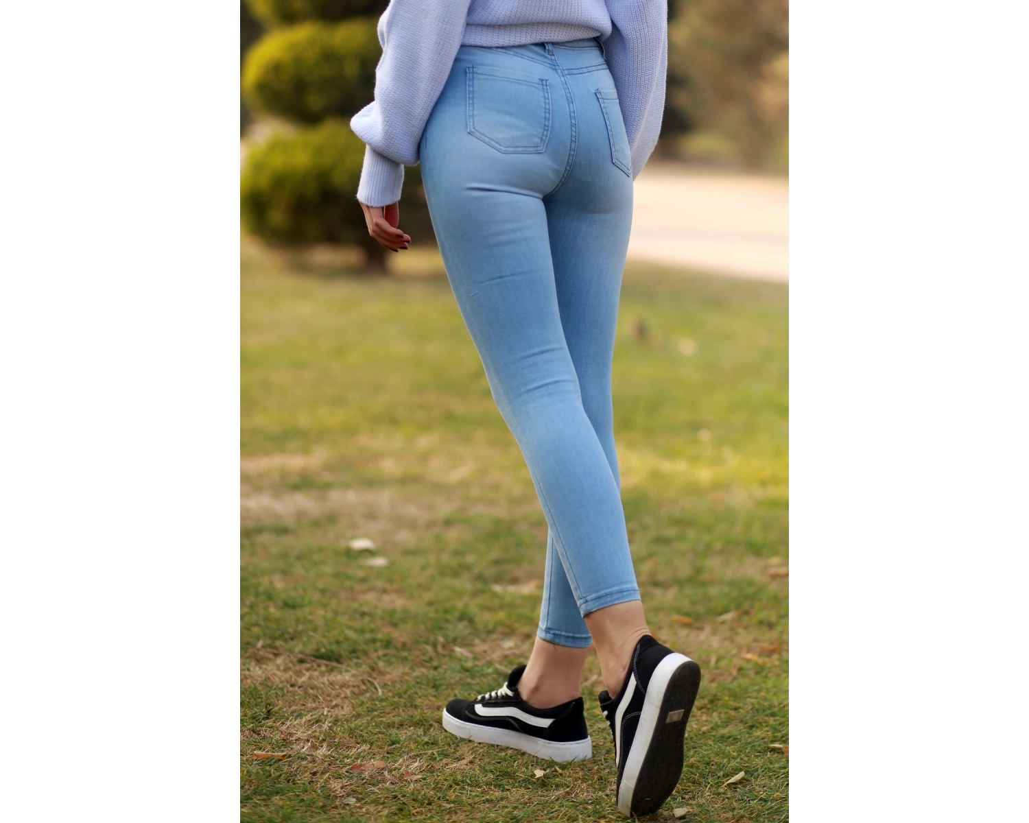 Kadın Buz Mavisi Skinny Pantolon