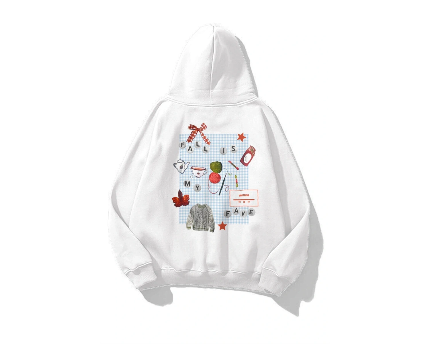 Kadın Fall is My Fave Sweatshirt Beyaz