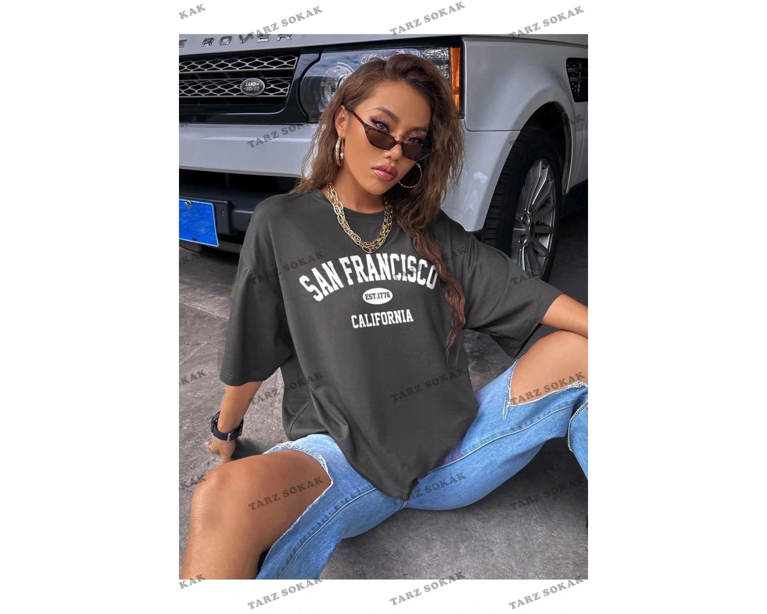 Kadın Füme Oversize Sanfrancisco Est.1776