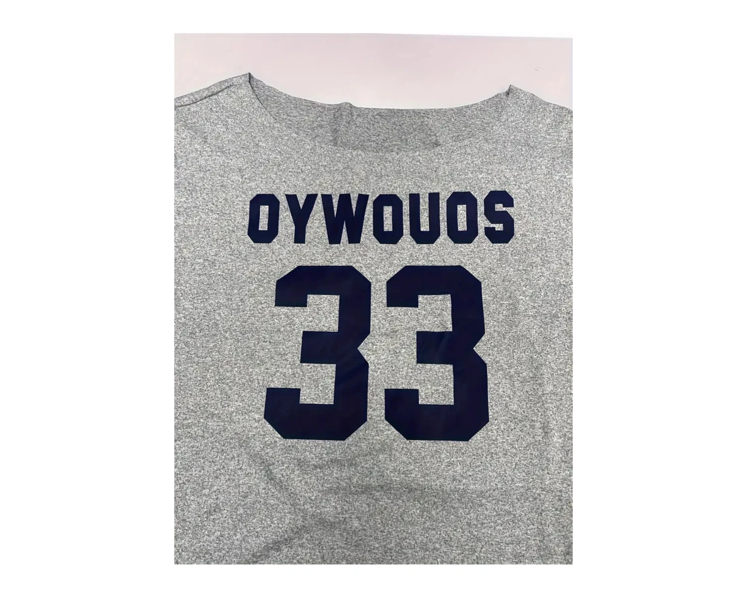 Kadın Kayık Yaka Oywouos Baskılı Oversize %100 Pamuk