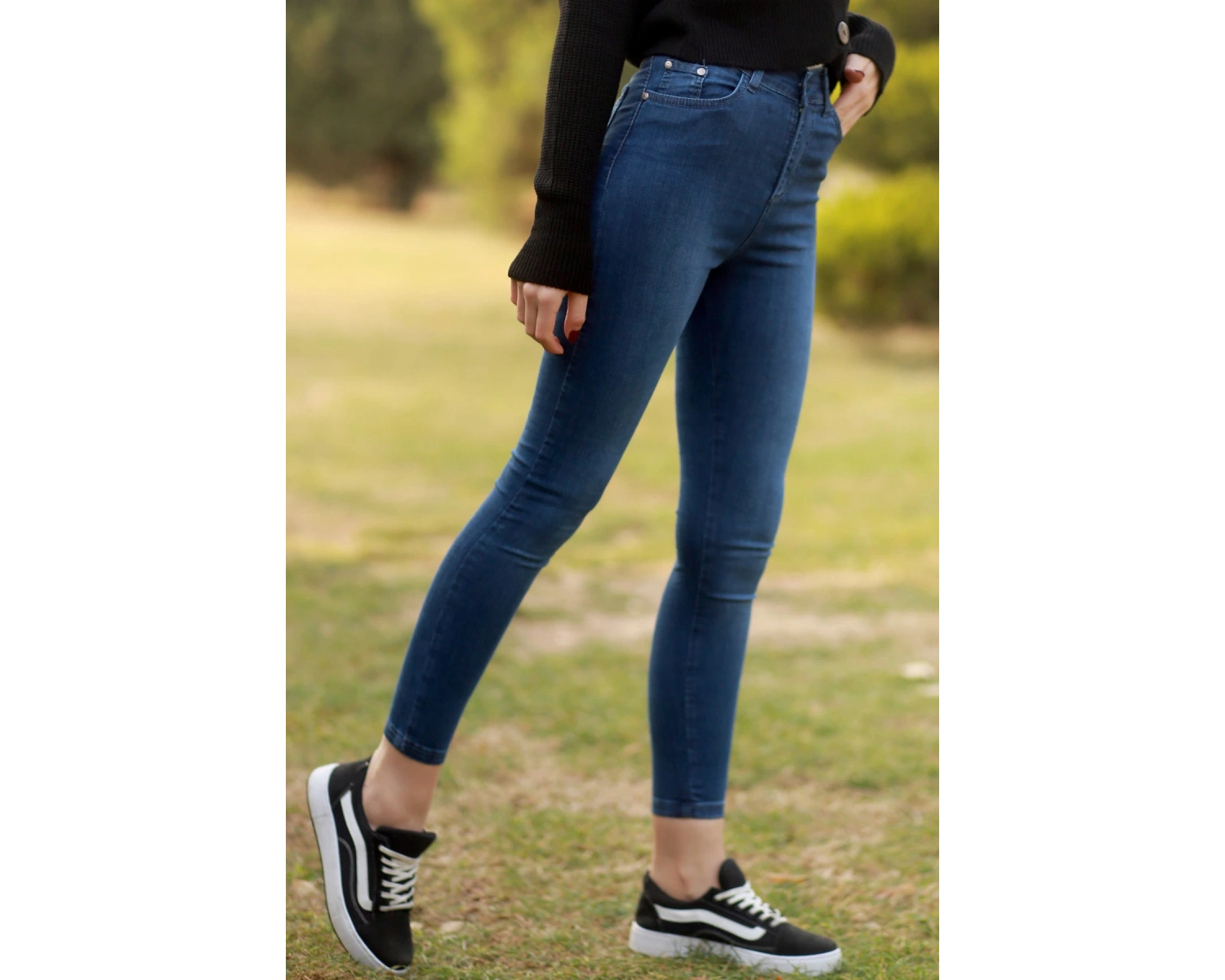 Kadın Mavi Kot Pantolon