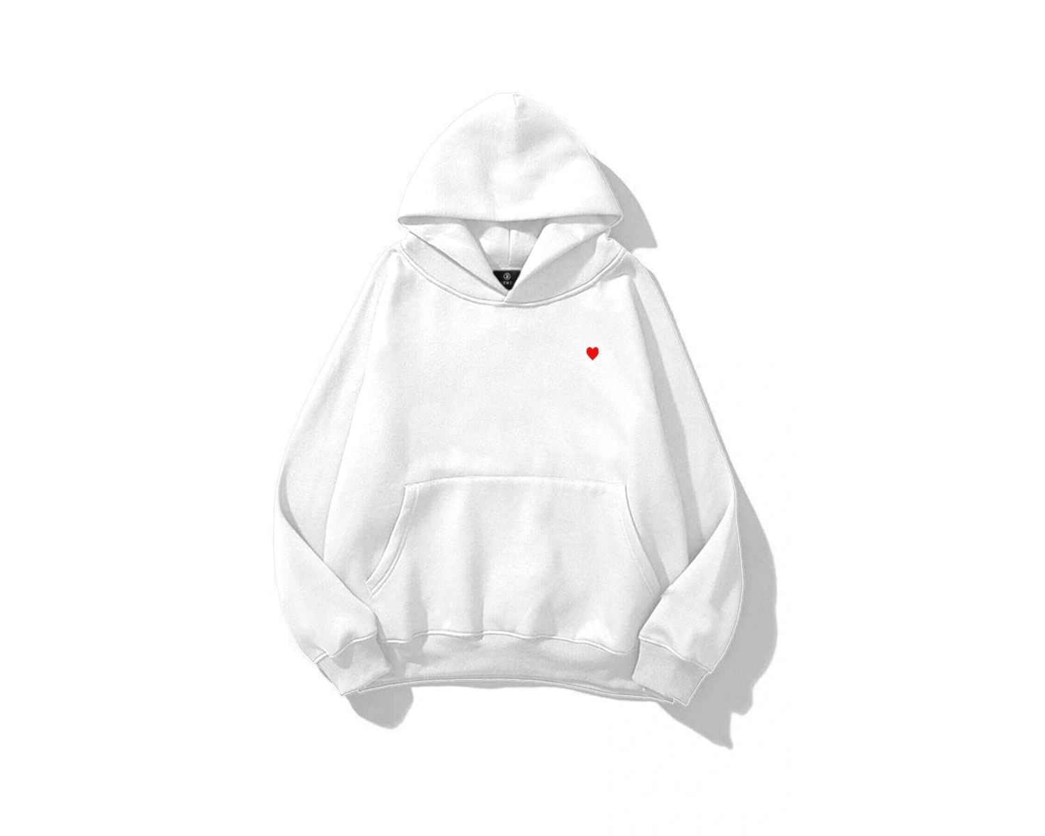 Kadın Minik Kalp Sweatshirt Beyaz
