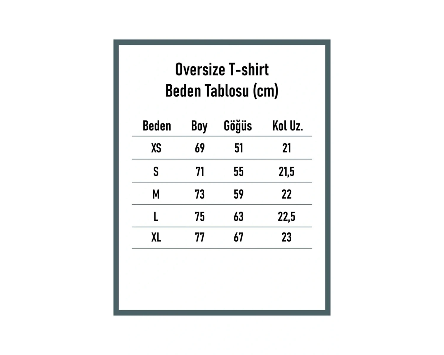 Kadın Oversize Hapiness Baskılı Siyah