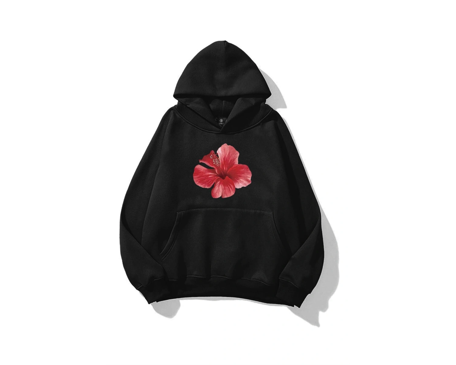 Kadın Red Hibiscus Sweatshirt Beyaz