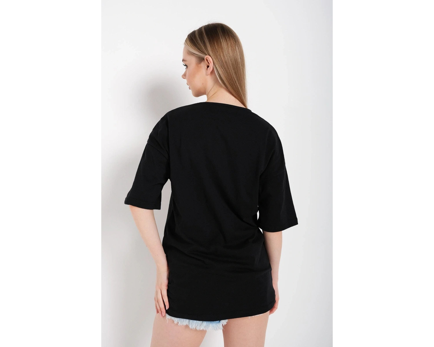 Kadın Siyah Müslüm Gürses Baskılı Tshırt