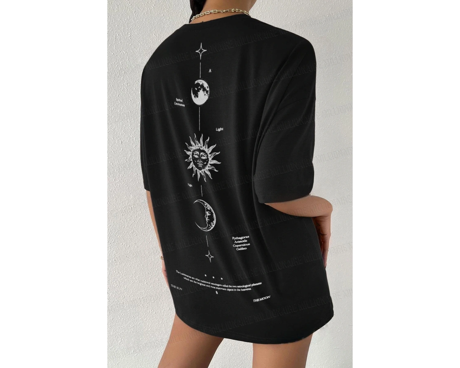 Kadın The Moon Beyaz Bisiklet Yaka Oversize Salas