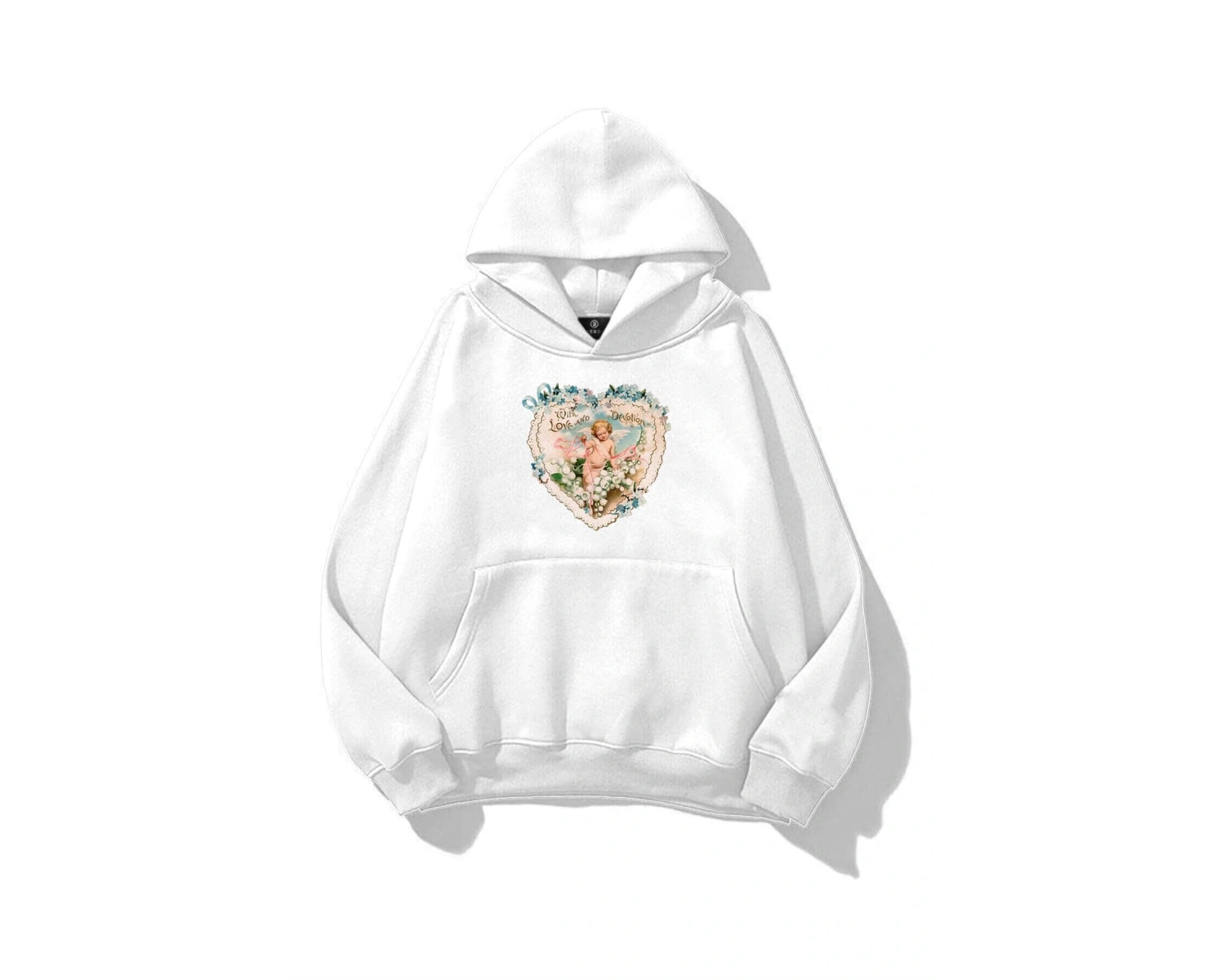 Kadın with Love and Devotion Sweatshirt Beyaz