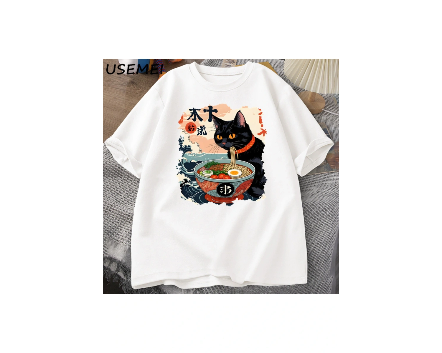 Kahve Kulübü TRetro Kahve T-Shirt Grafik Tee Fransız Pamuk Kısa Kollu Tees Büyük Boy 2800