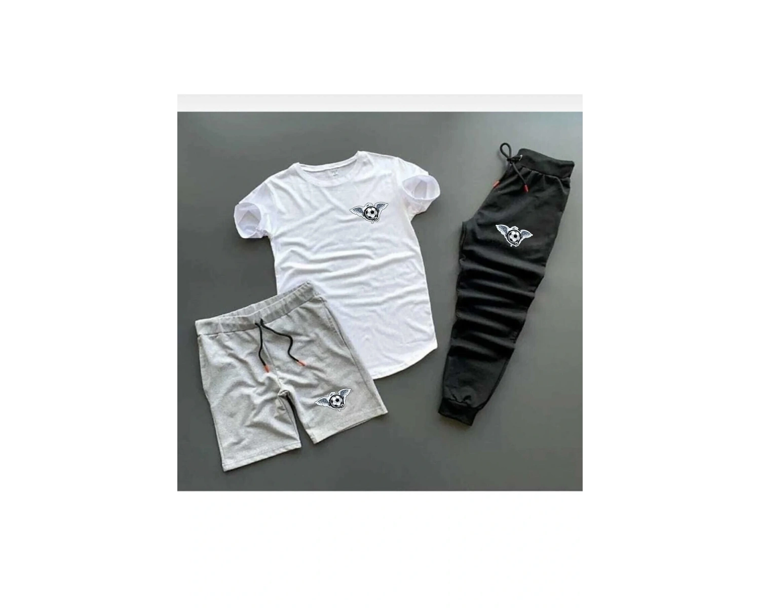 Kanatlı Futbol Topu Baskılı 3lü Kombin Takım Knatlıtıp01