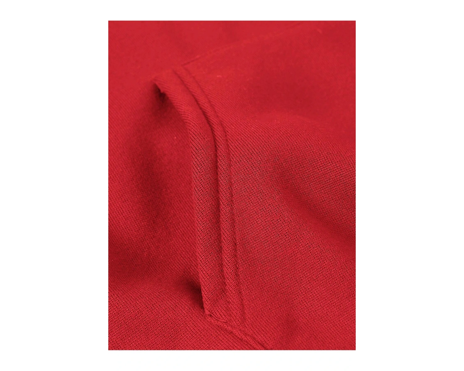 Kanguru Cepli İpli Kapşonlu Kırmızı