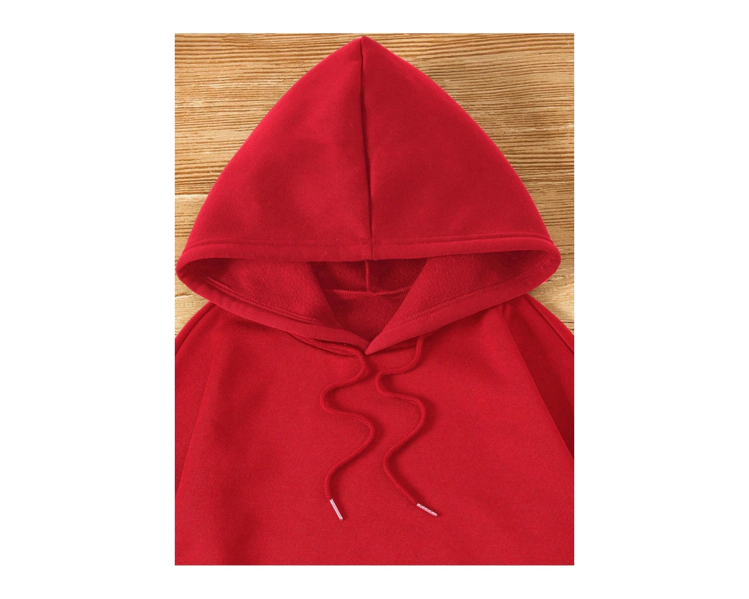 Kanguru Cepli İpli Kapşonlu Kırmızı