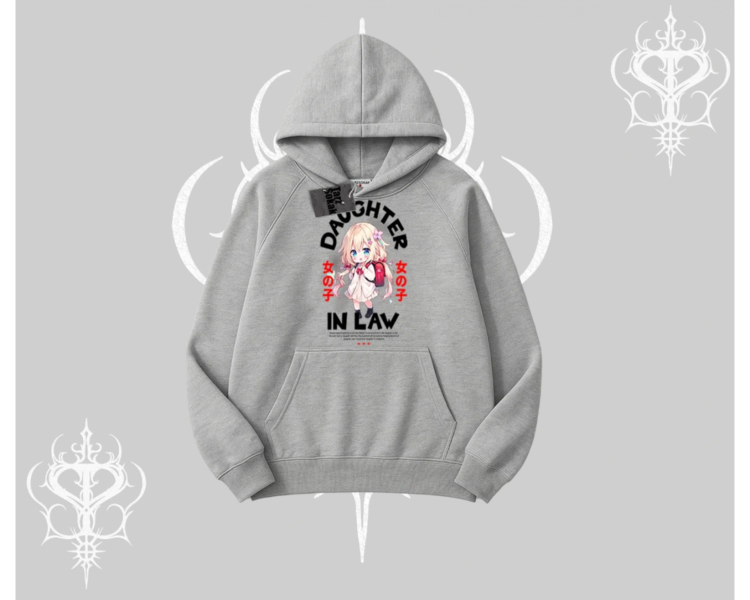 Kapşonlu Sweatshirt Anime Girl Daughter In Law Baskılı