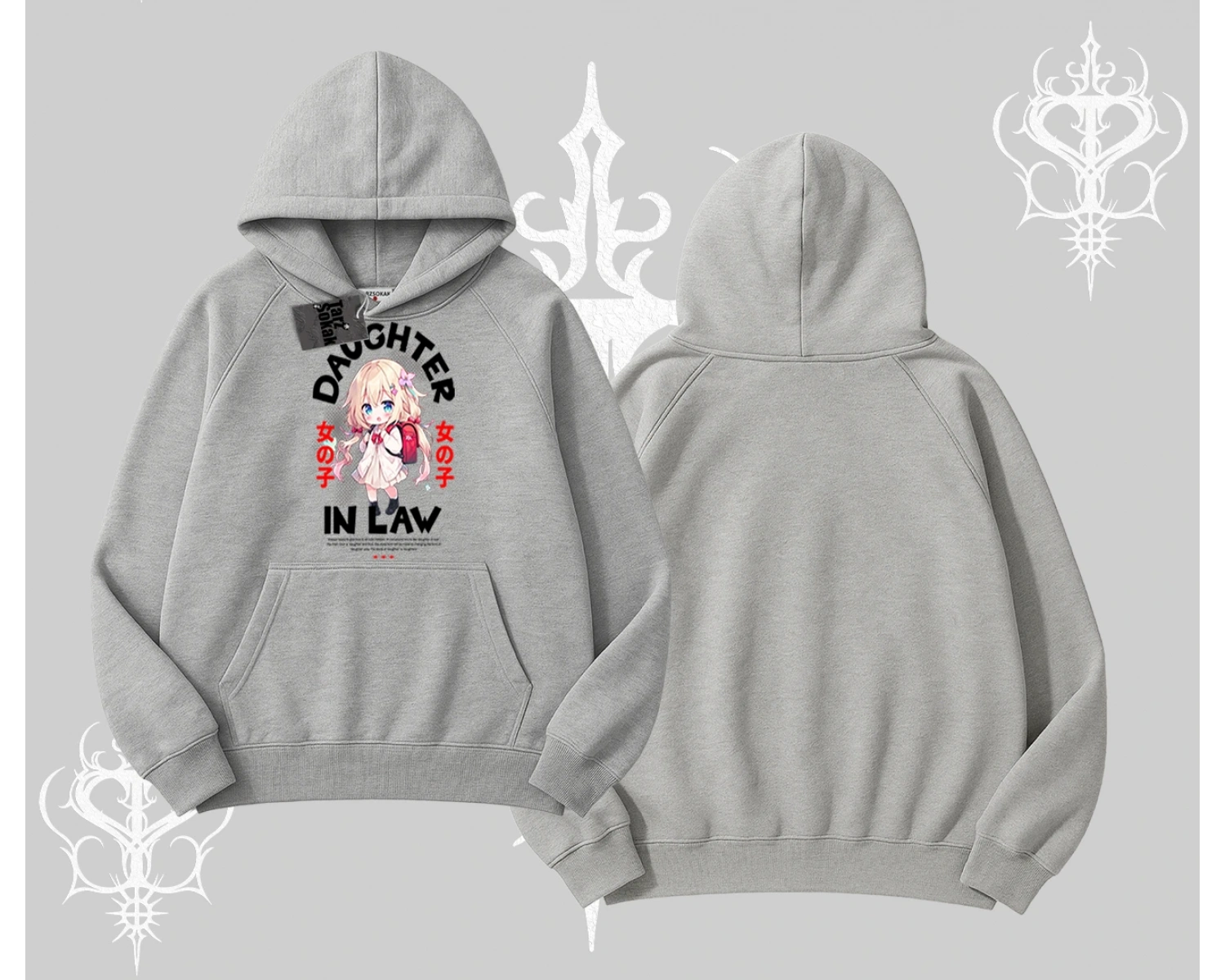 Kapşonlu Sweatshirt Anime Girl Daughter In Law Baskılı