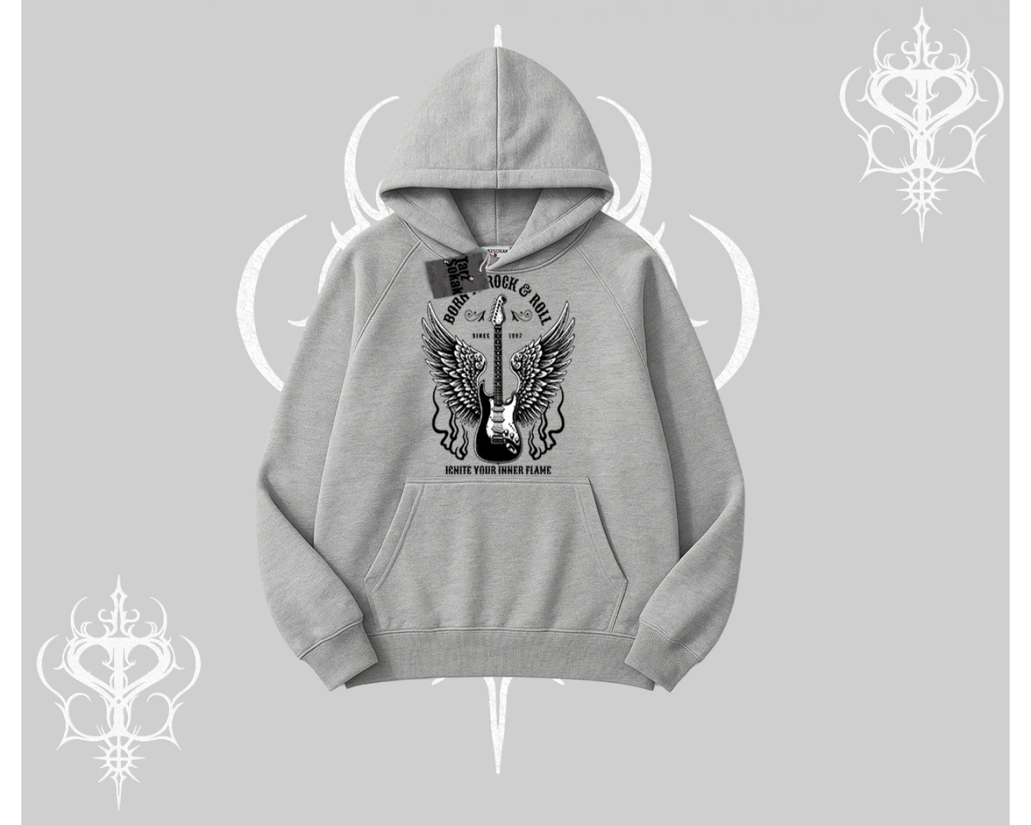 Kapşonlu Sweatshirt Born to Rock Eternal Flame Legacy