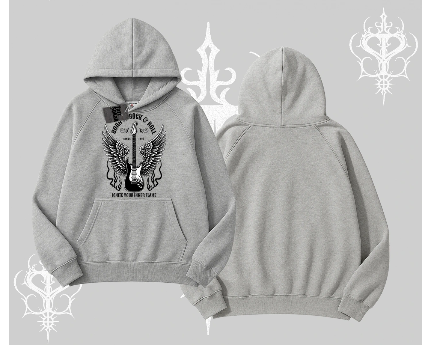 Kapşonlu Sweatshirt Born to Rock Eternal Flame Legacy