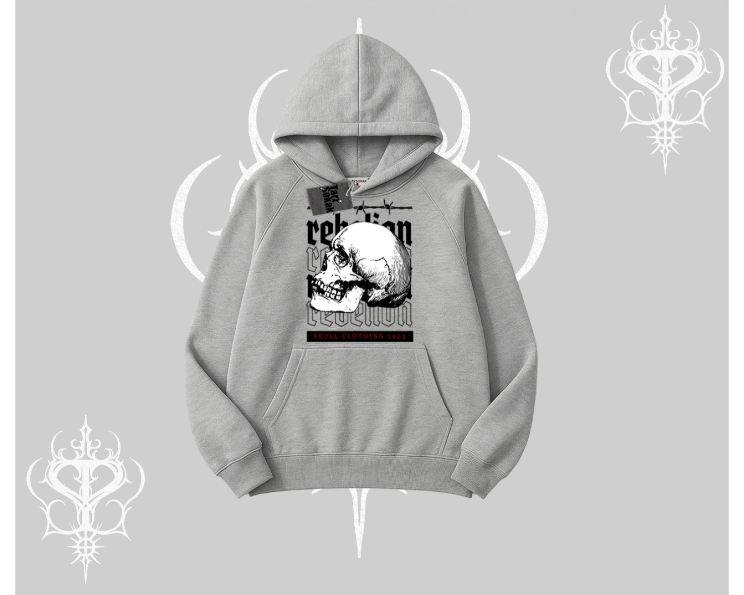 Kapşonlu Sweatshirt Rebellion Skull Underground Street Legacy