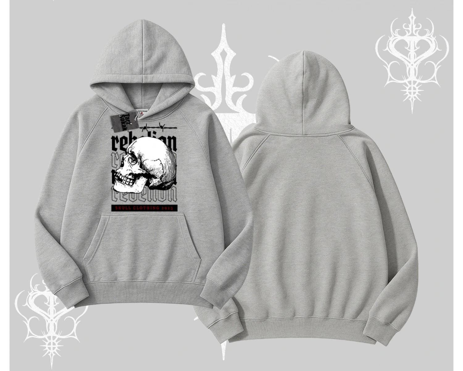 Kapşonlu Sweatshirt Rebellion Skull Underground Street Legacy