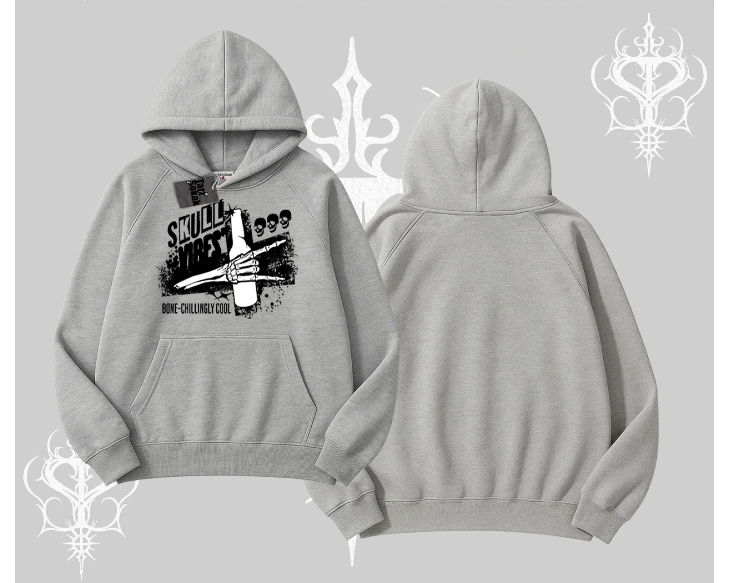 Kapşonlu Sweatshirt Skull Impact Bone Chilling Street Icon