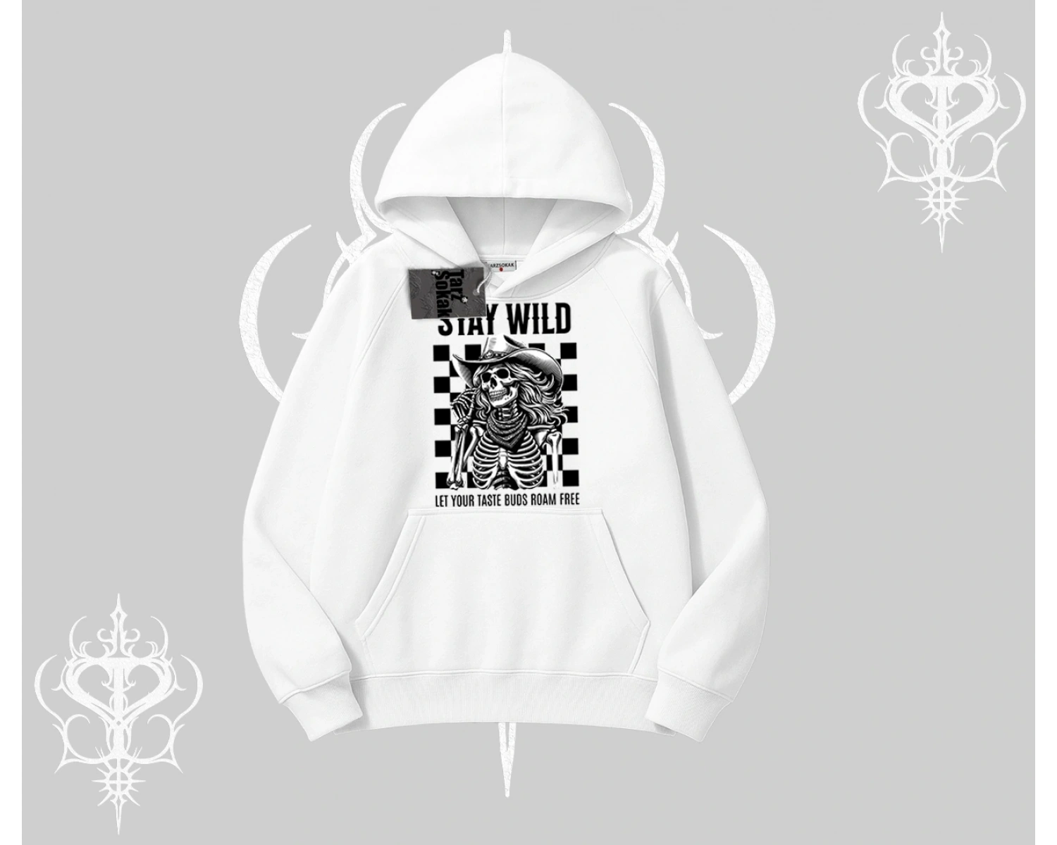Kapşonlu Sweatshirt Stay Wild Rock Spirit Urban Riot
