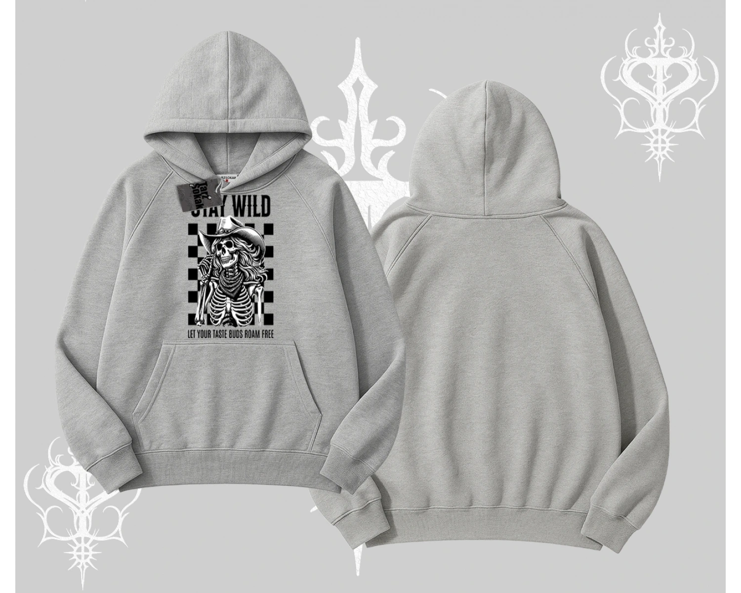 Kapşonlu Sweatshirt Stay Wild Rock Spirit Urban Riot