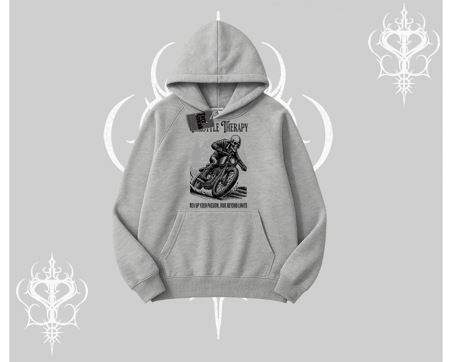 Kapşonlu Sweatshirt Throttle Therapy No Brakes Just Freedom