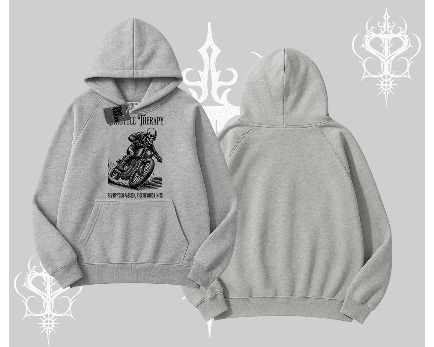 Kapşonlu Sweatshirt Throttle Therapy No Brakes Just Freedom