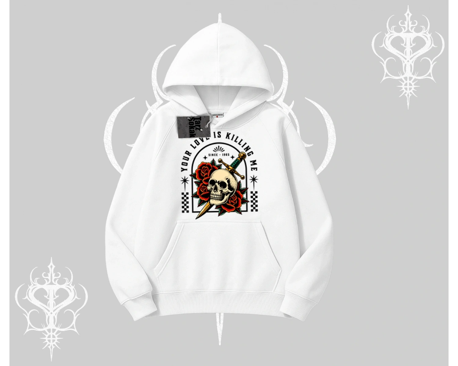 Kapşonlu Sweatshirt Your Love Is Killing Me Dead Romance