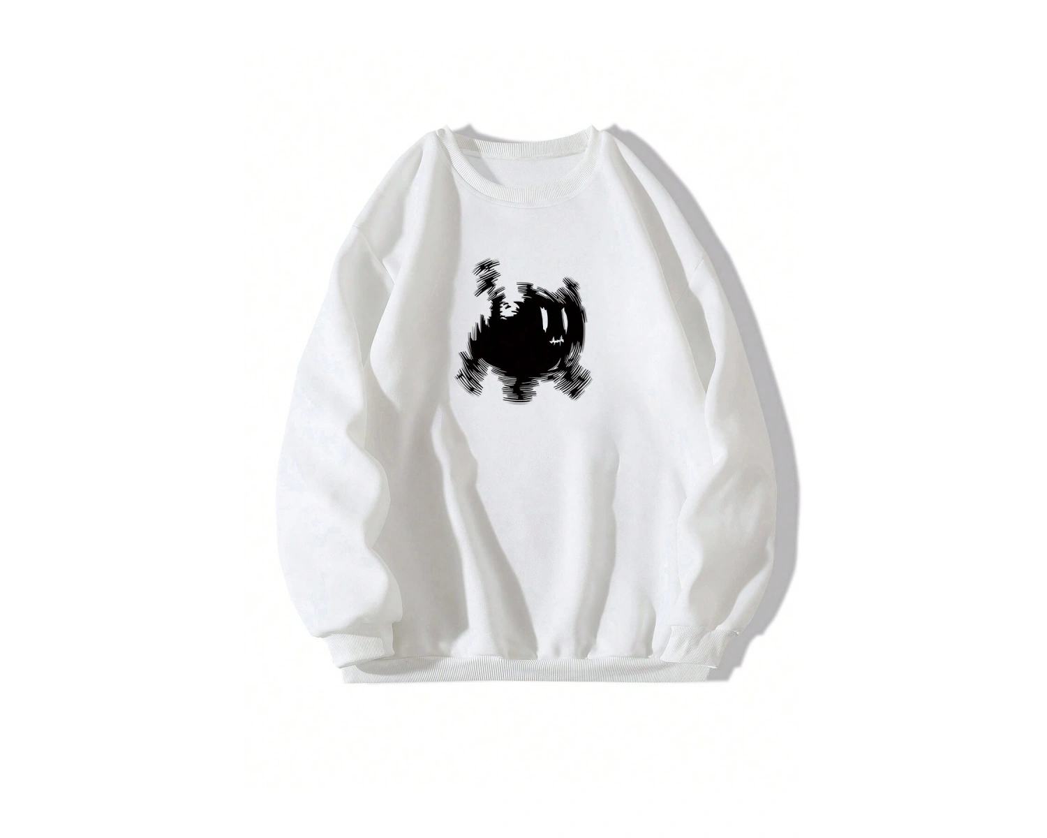 Karikatür Desenli Damla Sweat Beyaz