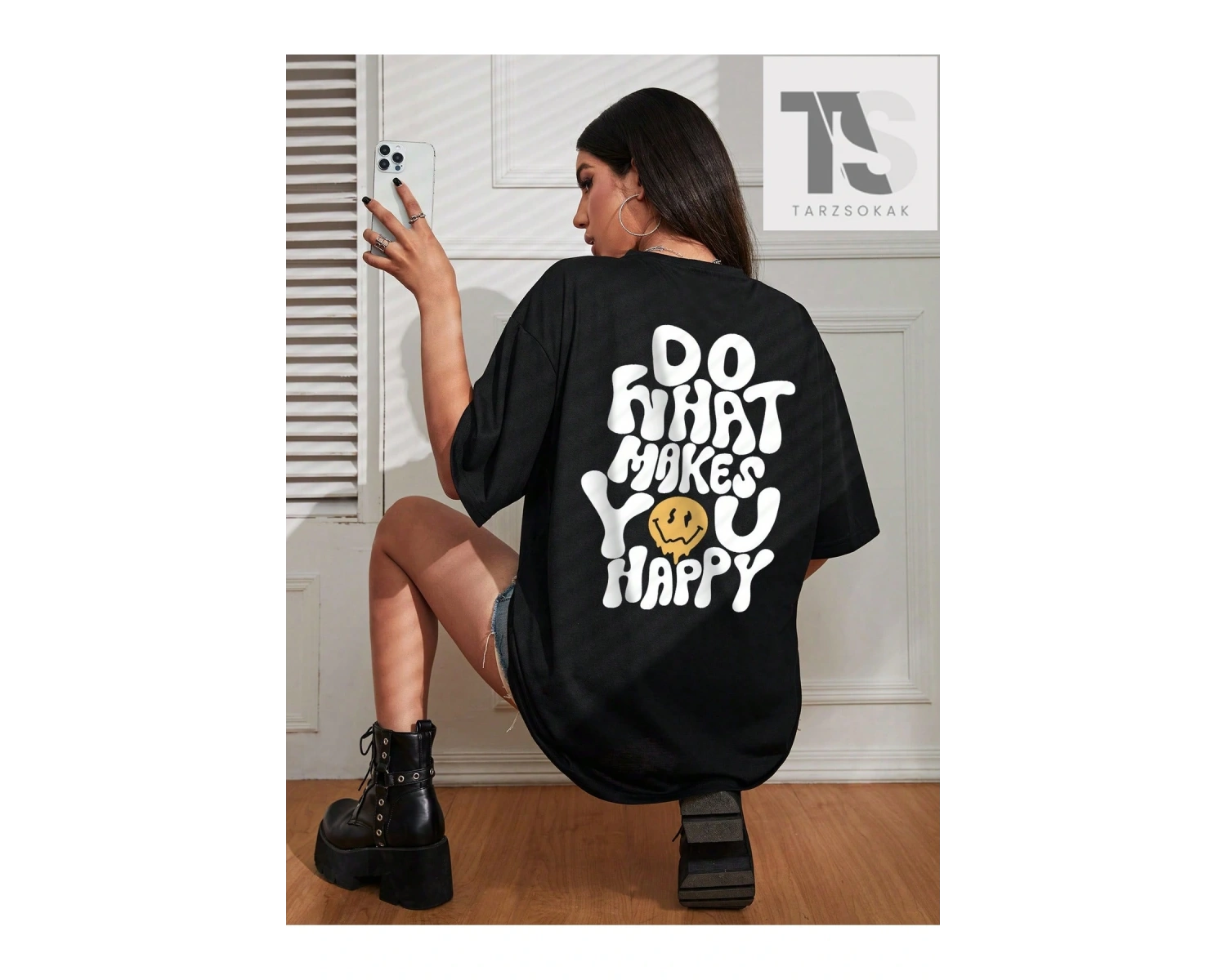 Karikatür & Slogan Grafikli Tişört