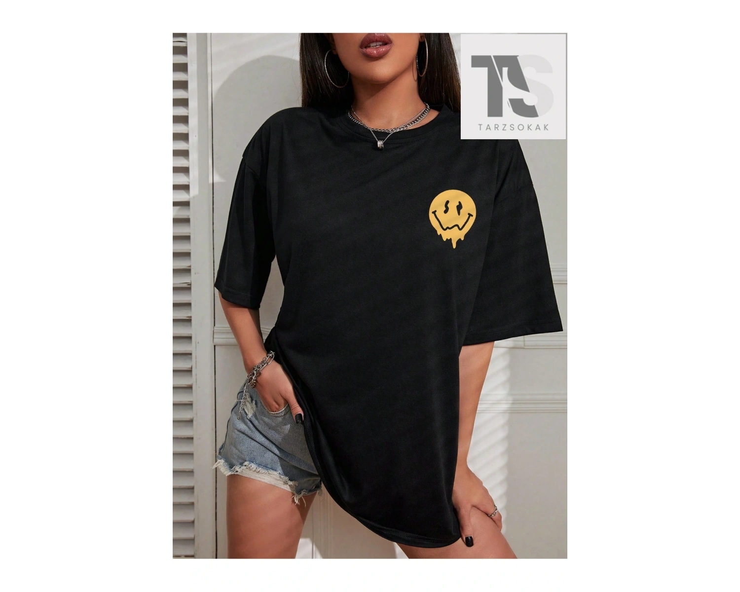 Karikatür & Slogan Grafikli Tişört